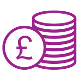 Icon showing a pile of coins