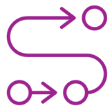 Icon showing 2 paths