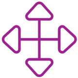 Icon showing arrows pointing in different directions