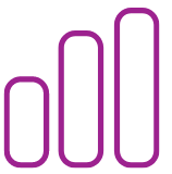 Icon showing a bar chart