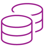 Icon showing 2 piles of coins