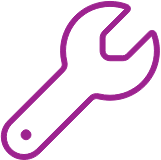 Icon showing a spanner