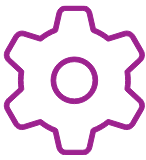 Icon showing a cog