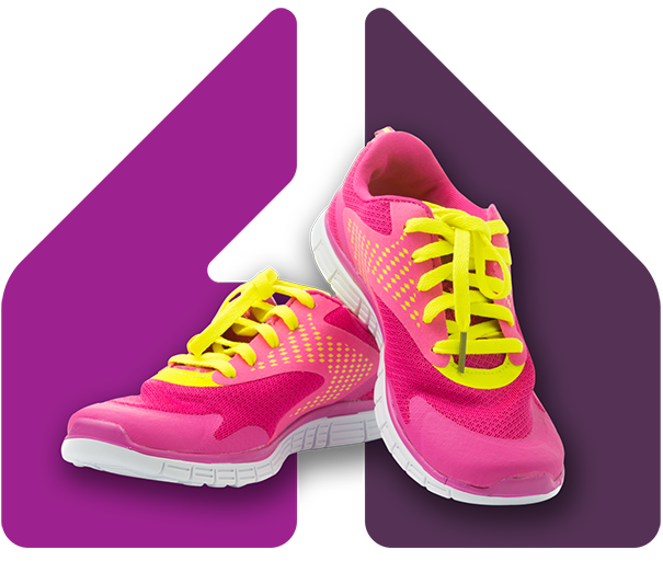 Image showing a pair of running shoes in a pair of speech marks