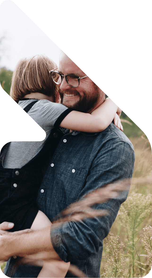 Image showing a Dad carrying his daughter