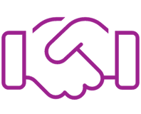 Icon showing 2 hands shaking