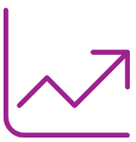 Icon showing a graph