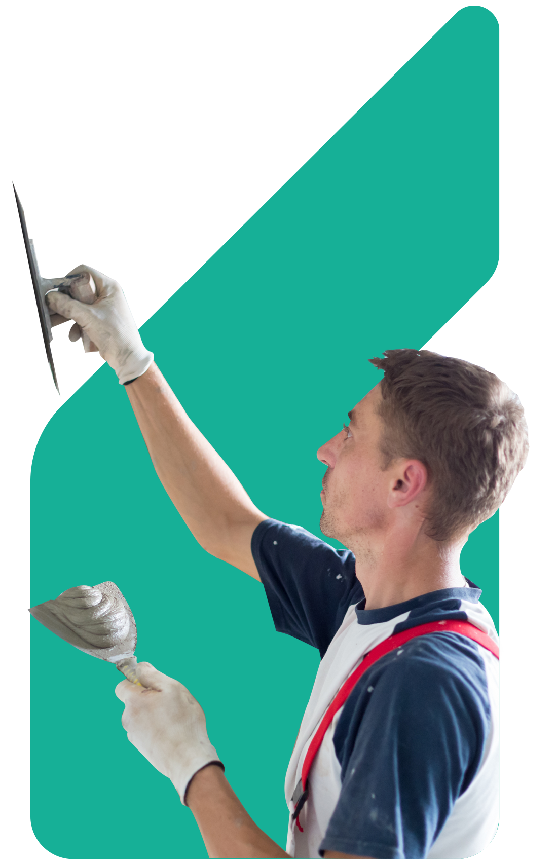 Image showing a plasterer working