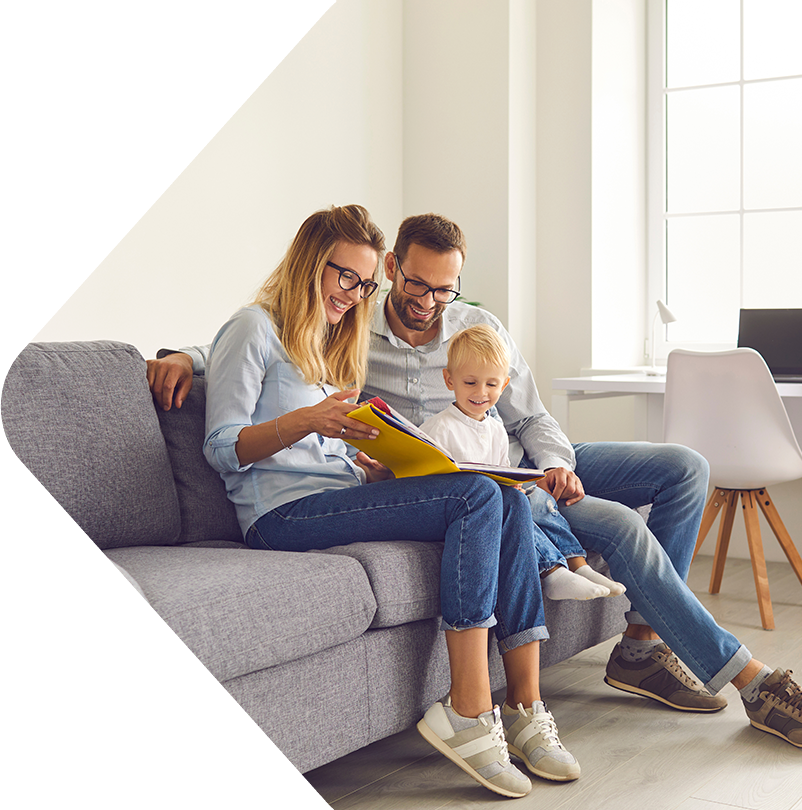 Image showing a family reading together