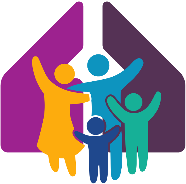 Graphic showing a family of 4