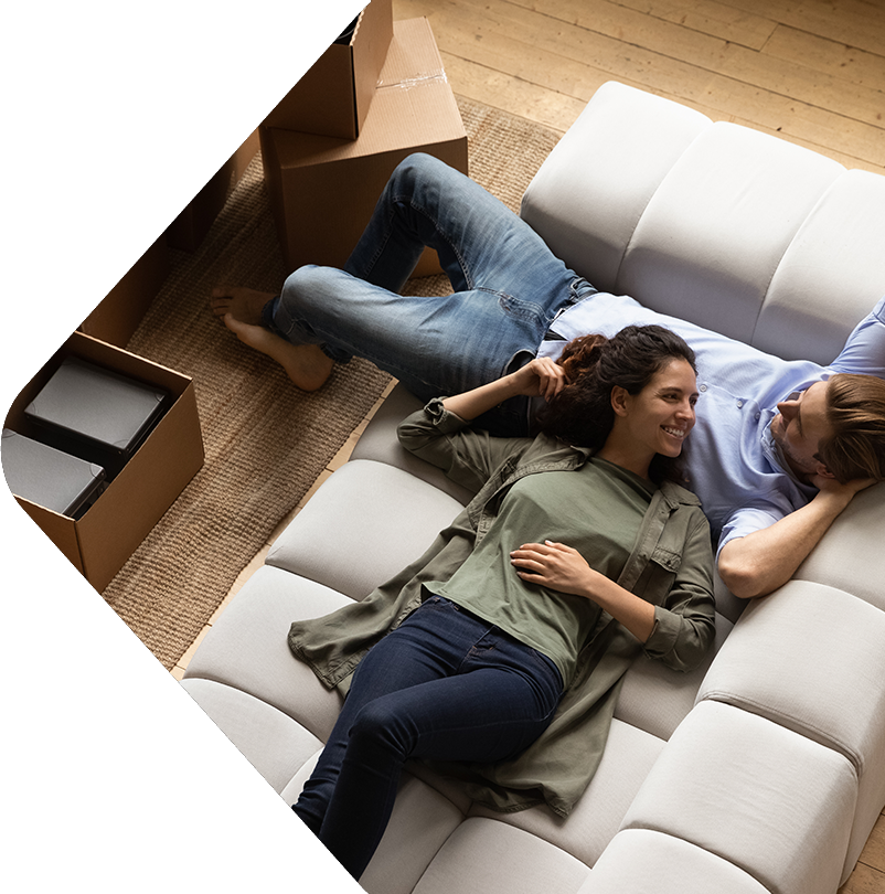 Image showing a couple surrounded by boxes